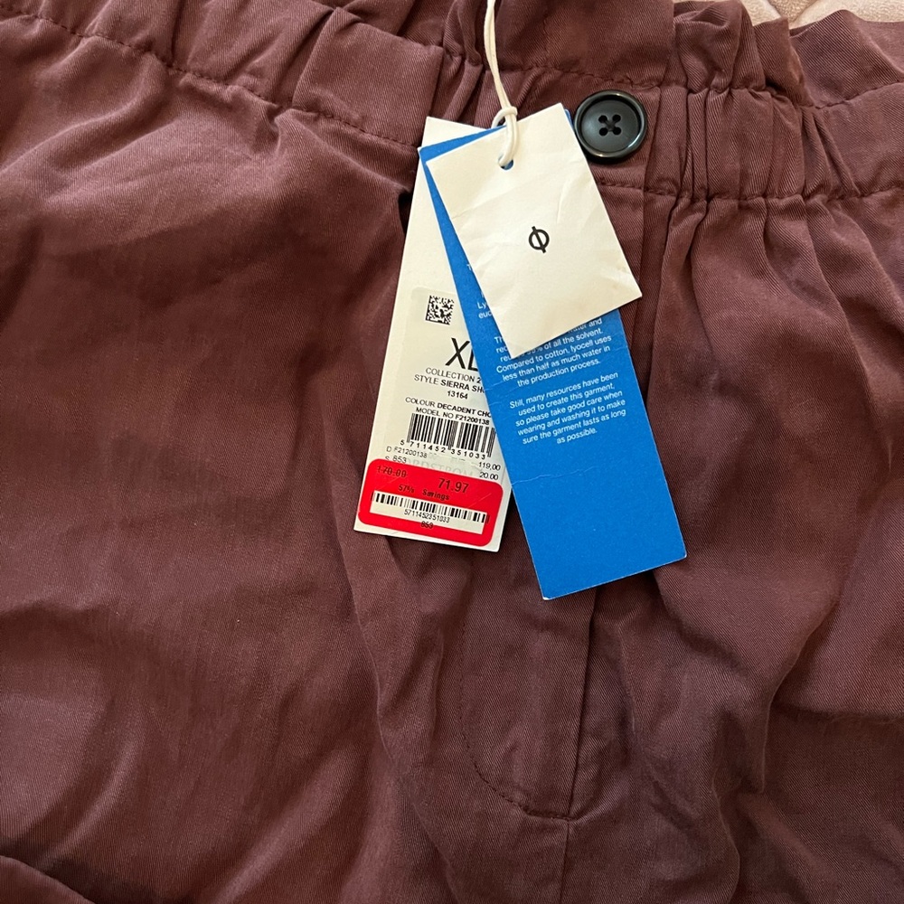 Deep chocolate Elastic Waist shorts